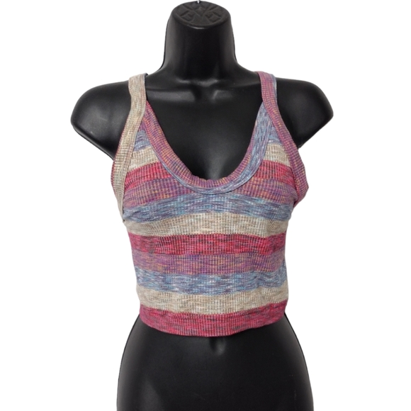 Free People Movement Hype The Stripe Crop Tank XS/S - Picture 2 of 6
